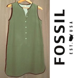 Fossil Green Drop Waist Dress Size 4